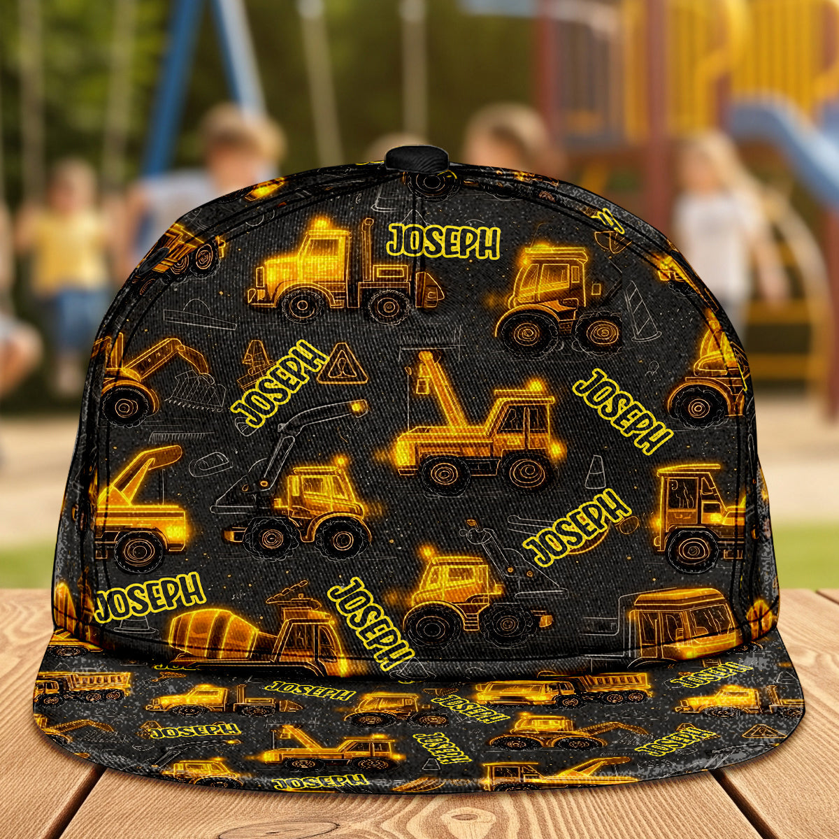 Camions de chantier adaptés aux enfants pour les sorties en plein air - Casquette personnalisée pour enfants