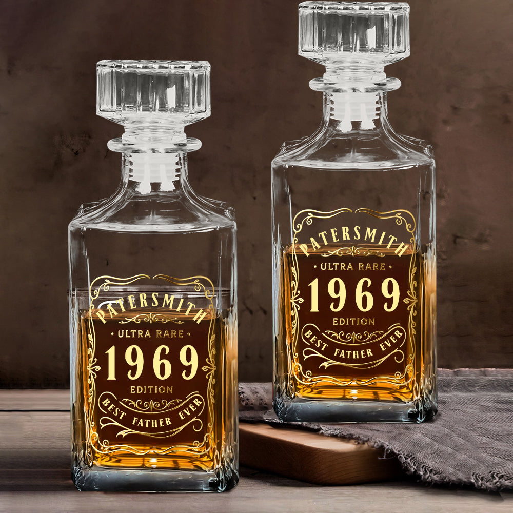 Cadeau idéal pour les amateurs de whisky, bourbon et cognac... Pour un papa ou un mari aimant... - Coffret carafe à whisky personnalisée
