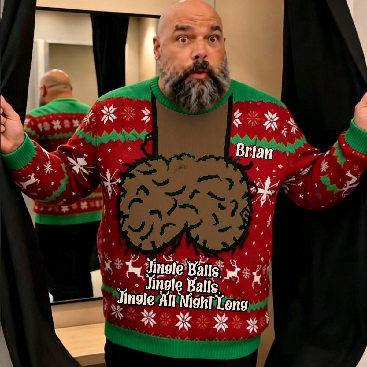 Jingle Balls - Pull moche épicé personnalisé pour couples
