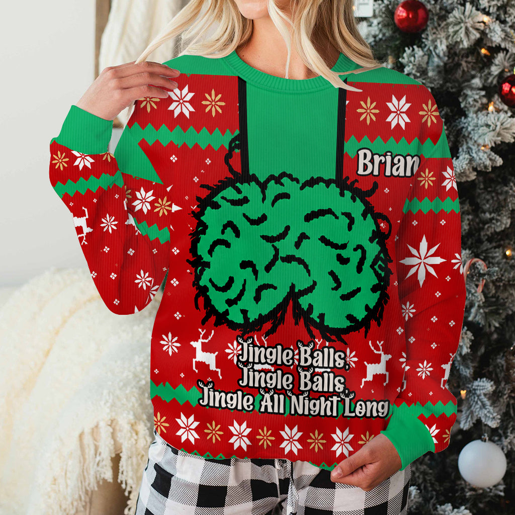 Jingle Balls - Pull moche épicé personnalisé pour couples