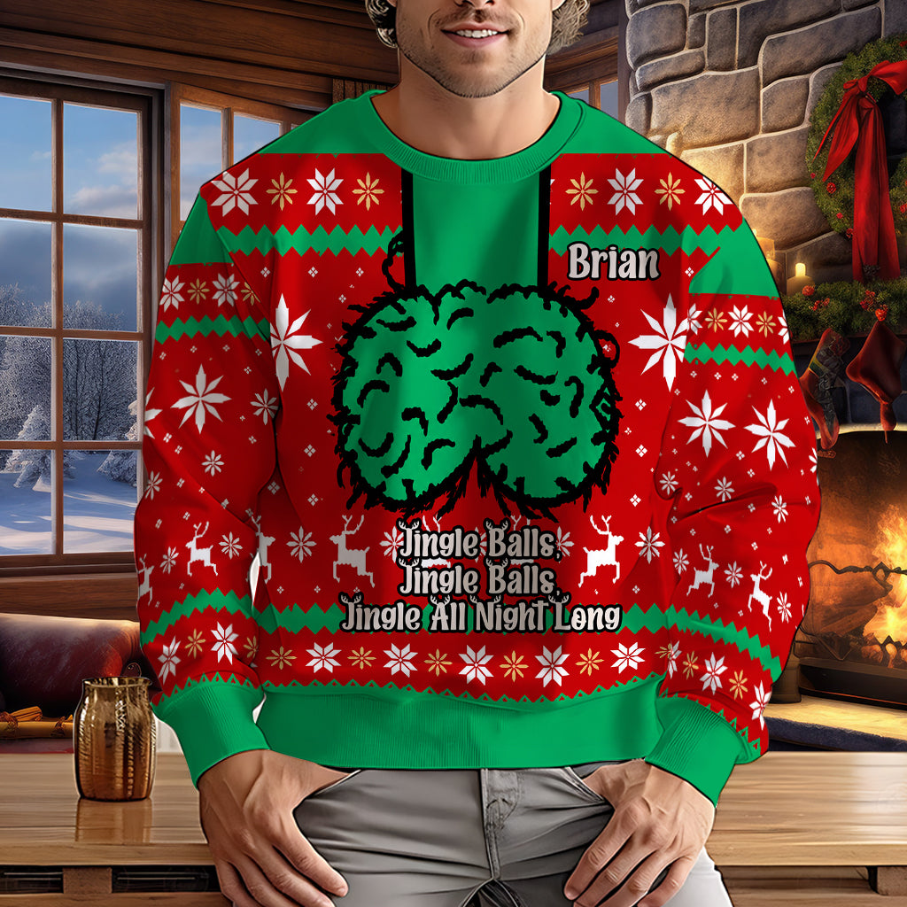 Jingle Balls - Pull moche épicé personnalisé pour couples