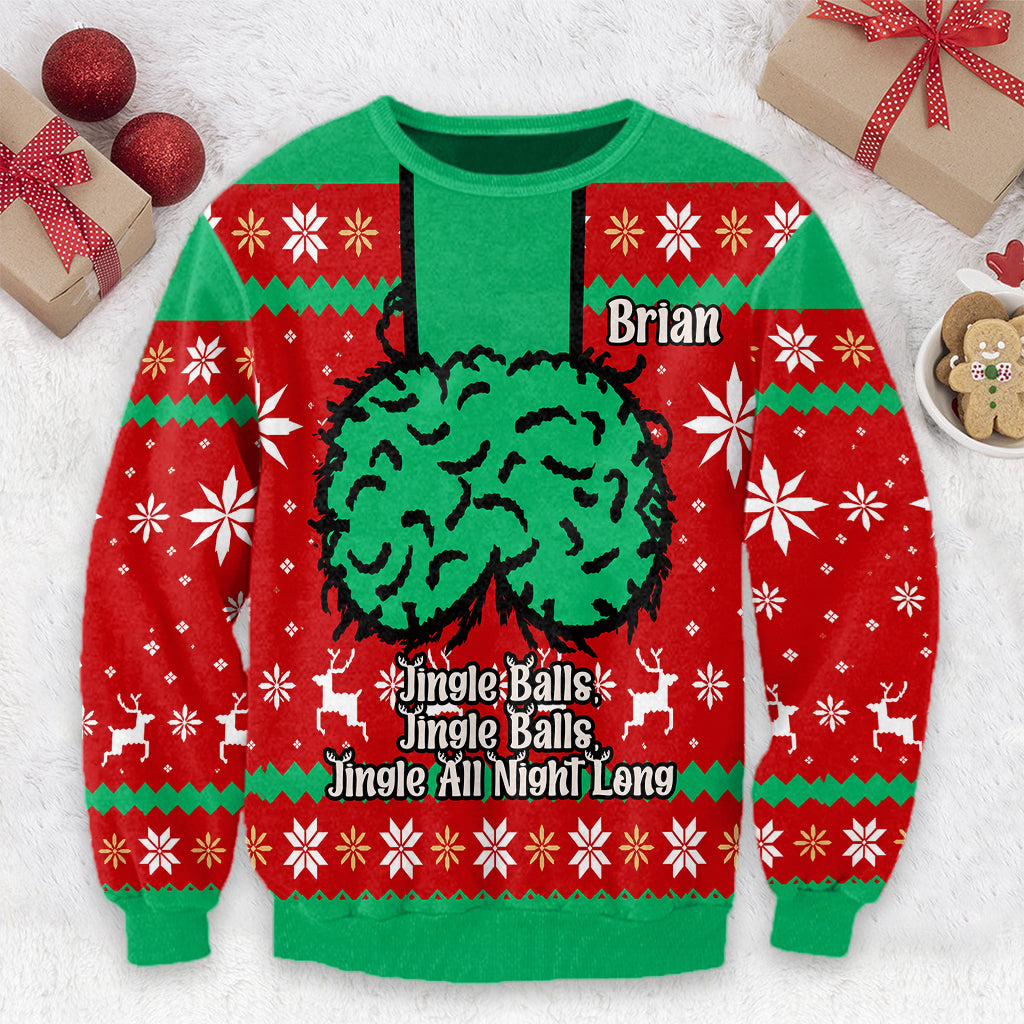 Jingle Balls - Pull moche épicé personnalisé pour couples
