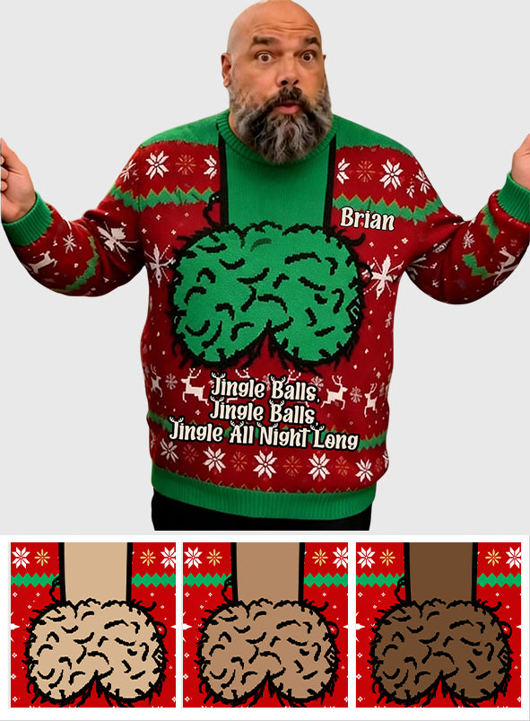Jingle Balls - Pull moche épicé personnalisé pour couples