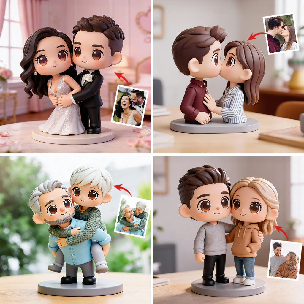 Cadeau pour elle, cadeau pour lui - Figurine 3D personnalisée pour couple