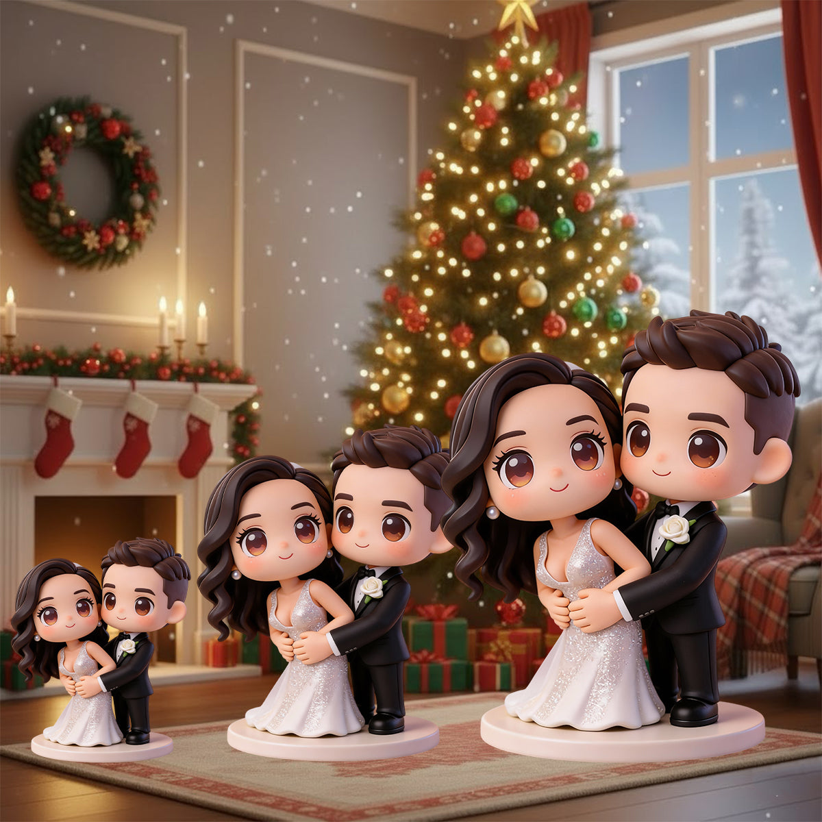 Cadeau pour elle, cadeau pour lui - Figurine 3D personnalisée pour couple