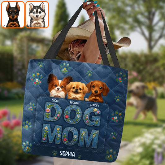 Gift For Dog Mom - Personalized Dog Tote Bag
