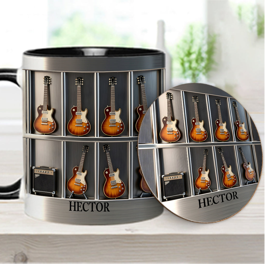 Mug et sous-verre personnalisés avec motif guitare - Guitariste