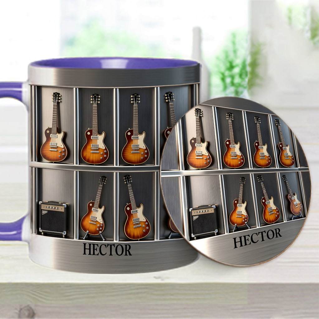 Mug et sous-verre personnalisés avec motif guitare - Guitariste