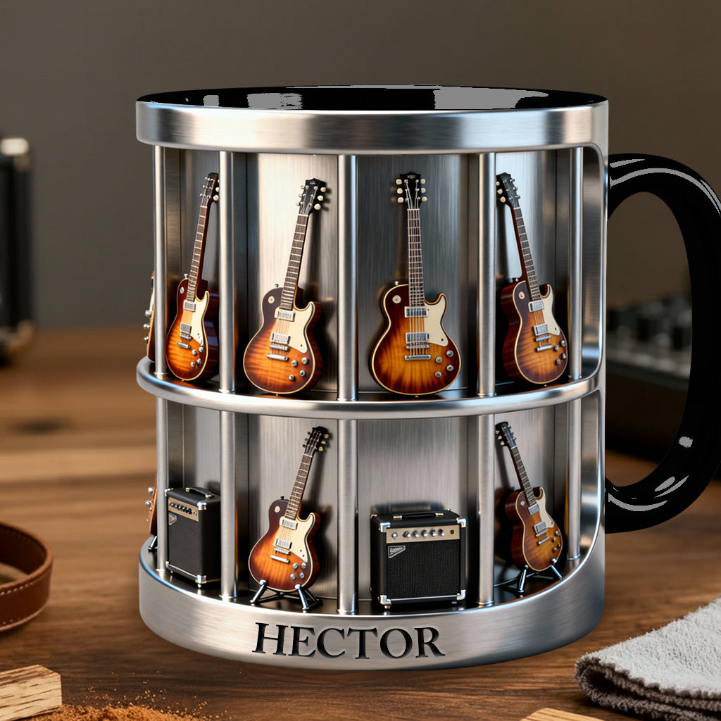 Mug et sous-verre personnalisés avec motif guitare - Guitariste