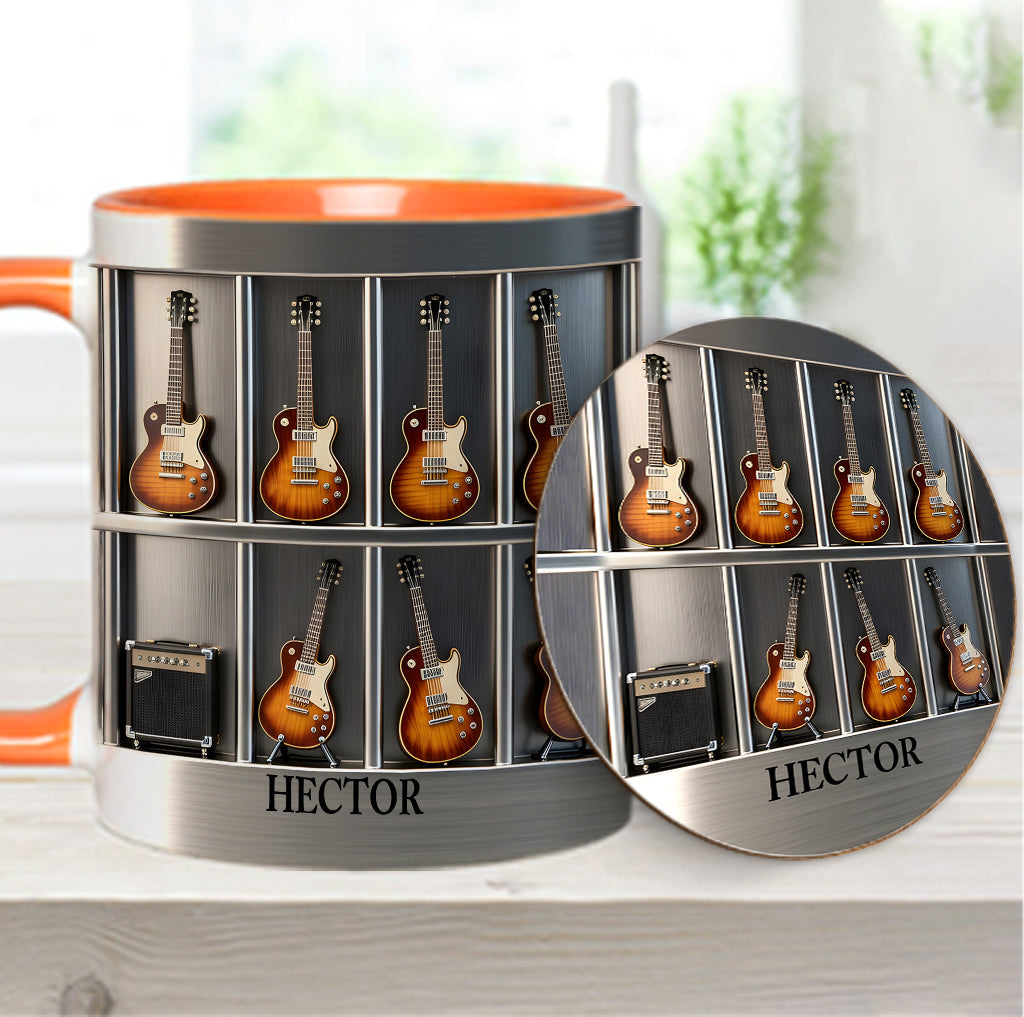 Mug et sous-verre personnalisés avec motif guitare - Guitariste