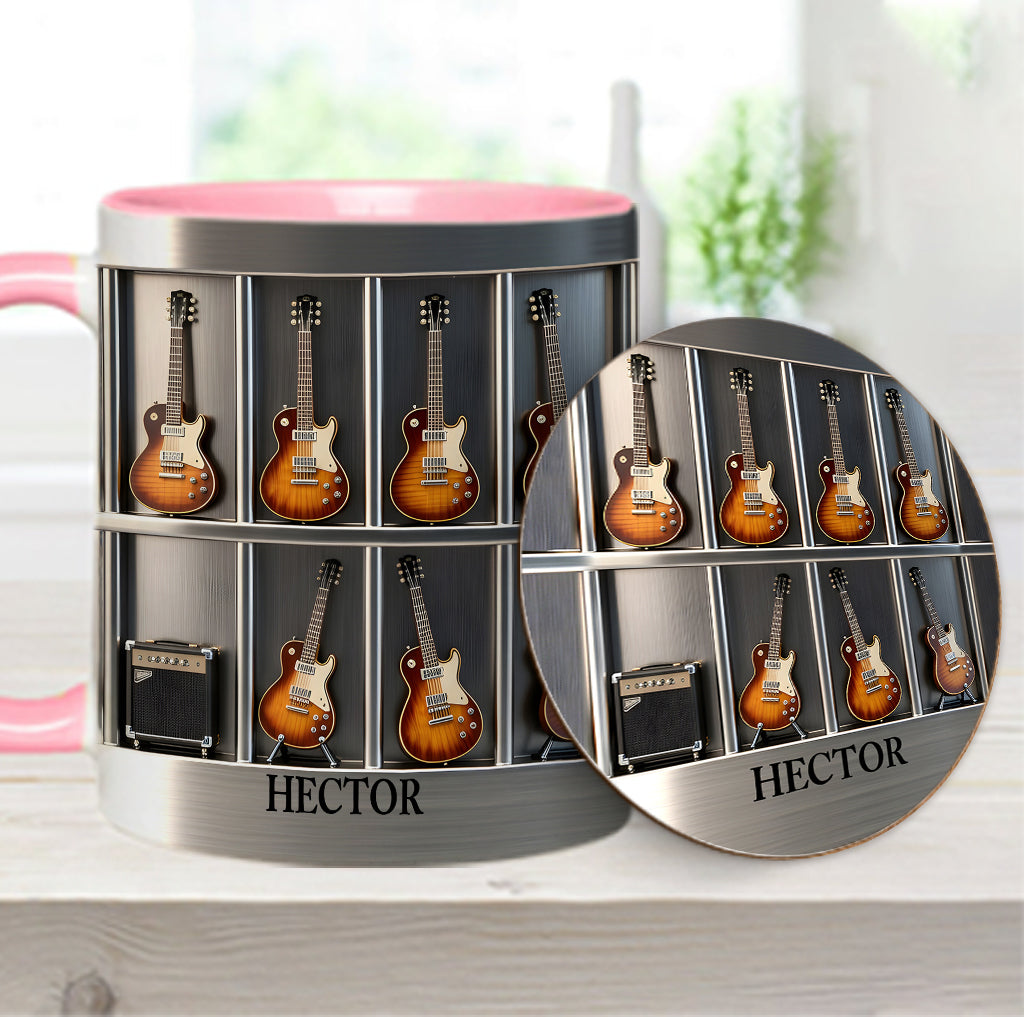 Mug et sous-verre personnalisés avec motif guitare - Guitariste