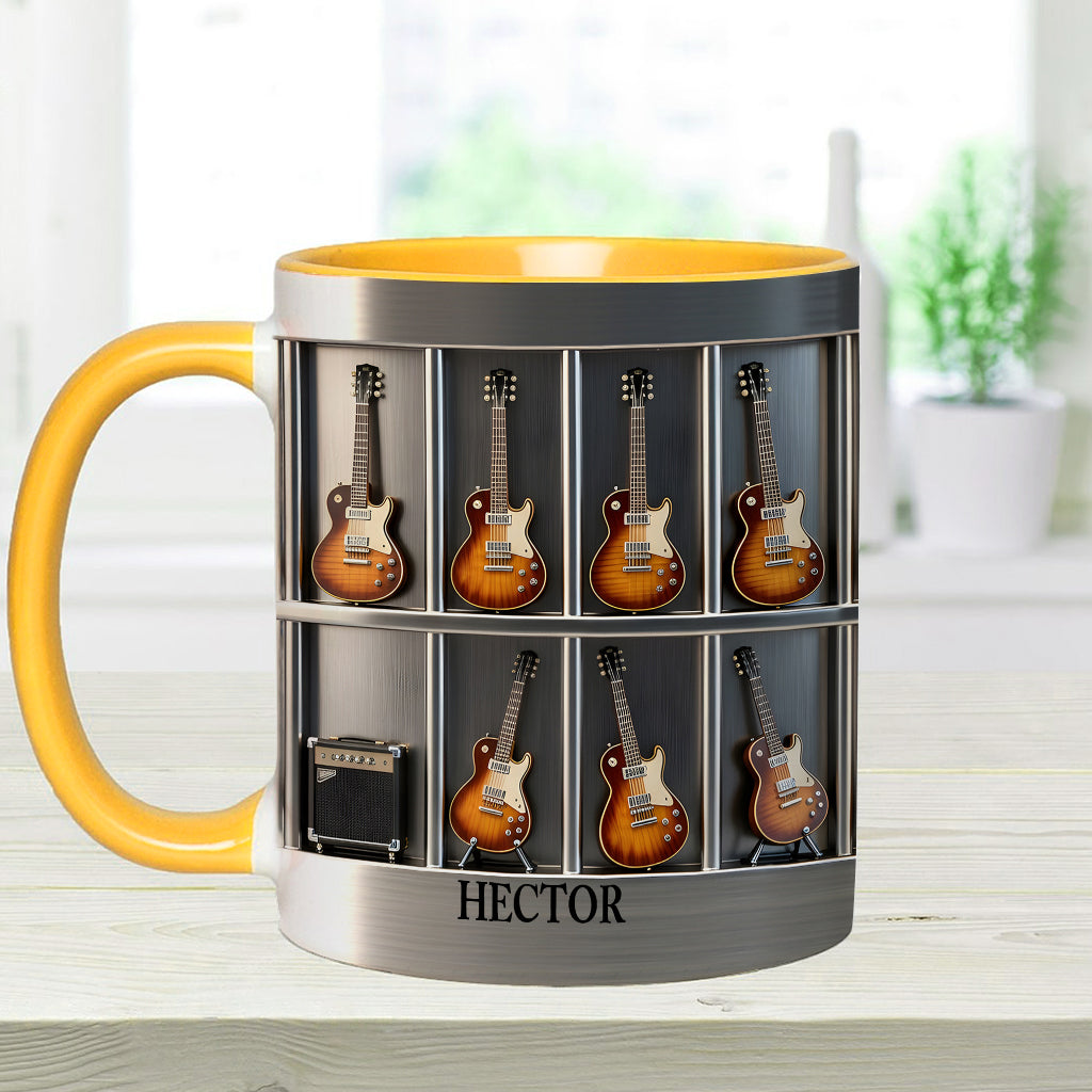 Mug et sous-verre personnalisés avec motif guitare - Guitariste