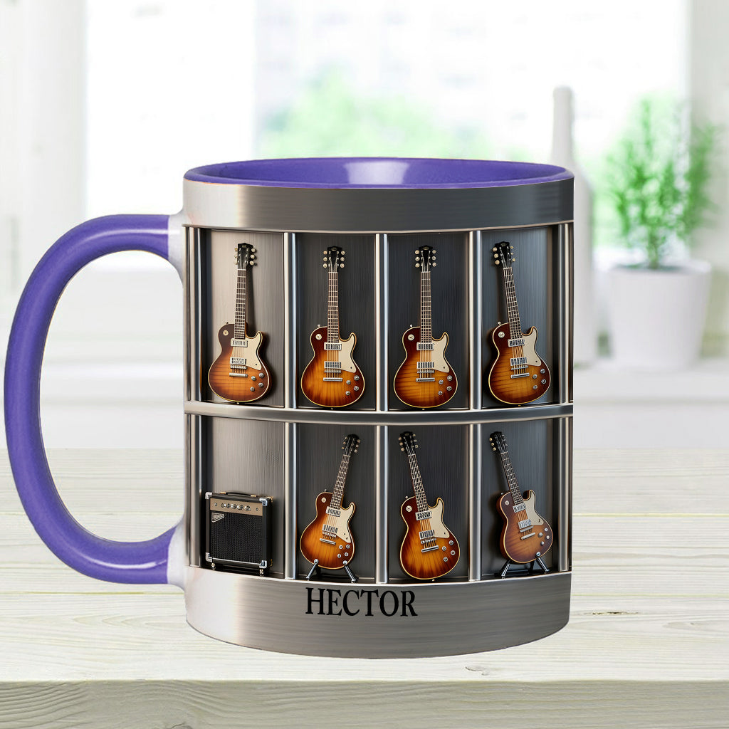 Mug et sous-verre personnalisés avec motif guitare - Guitariste