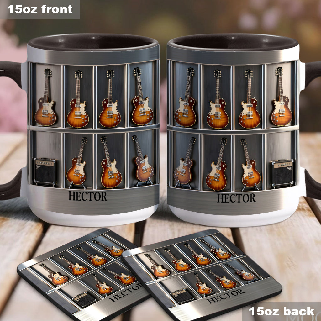 Mug et sous-verre personnalisés avec motif guitare - Guitariste