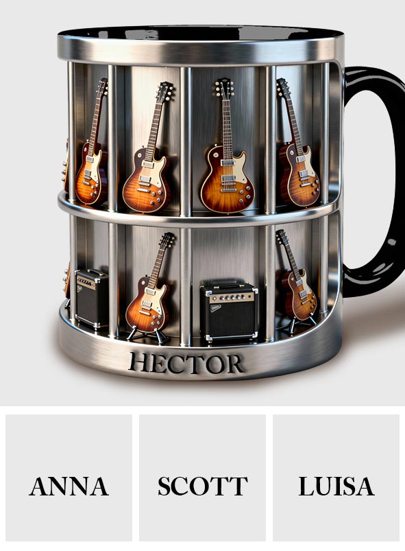 Mug et sous-verre personnalisés avec motif guitare - Guitariste