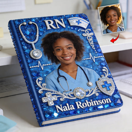 Carnet d'infirmière personnalisé - Journal en cuir personnalisé