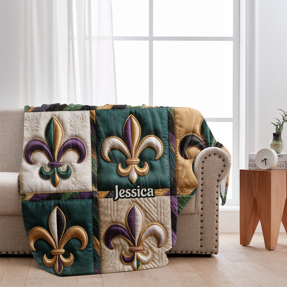 Fleur De Lis Mardi Gras - Couverture Mardi Gras personnalisée