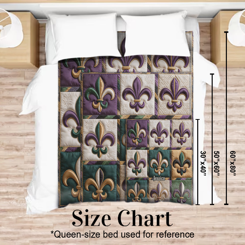 Fleur De Lis Mardi Gras - Couverture Mardi Gras personnalisée