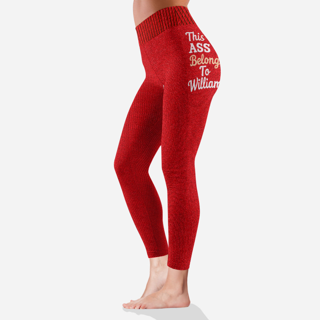Ce fessier appartient à - Leggings personnalisés pour couples
