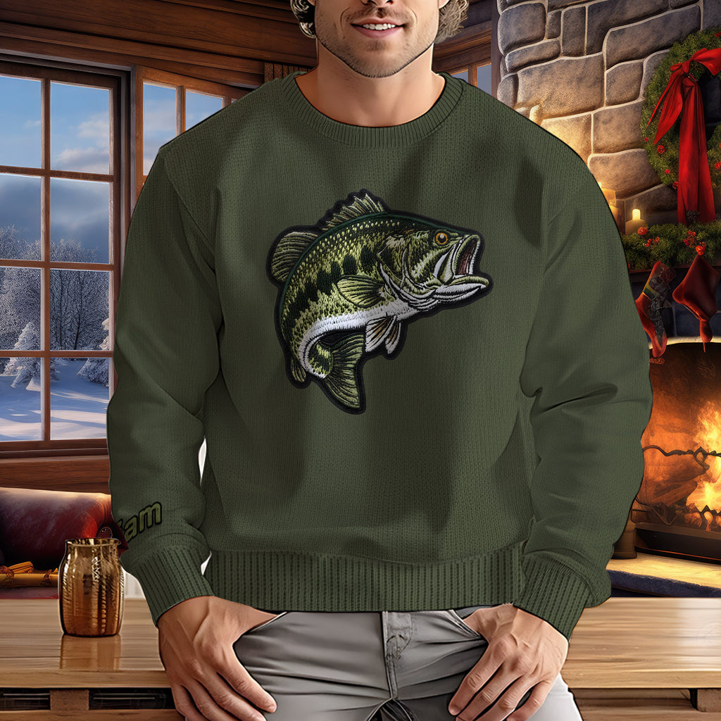 Love Fishing - Personalized Fishing Ugly Sweater