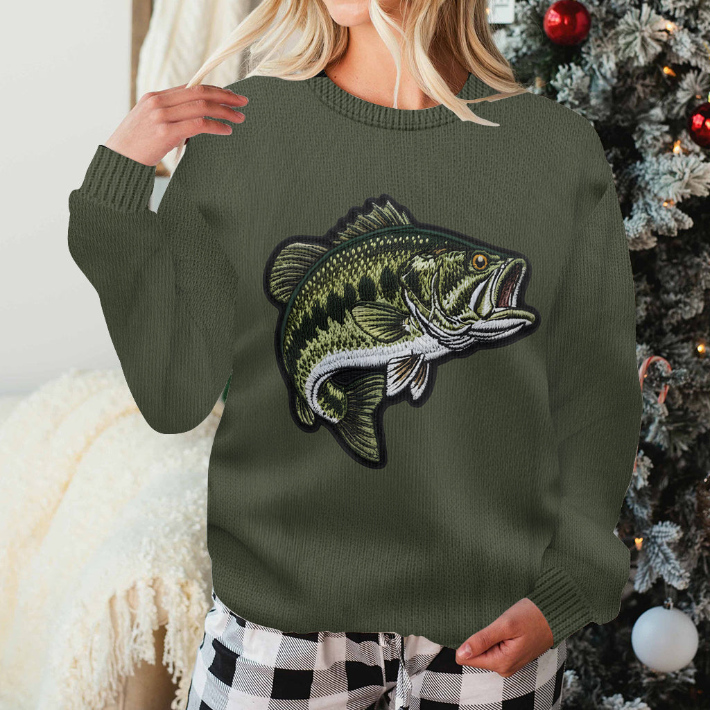 Love Fishing - Personalized Fishing Ugly Sweater