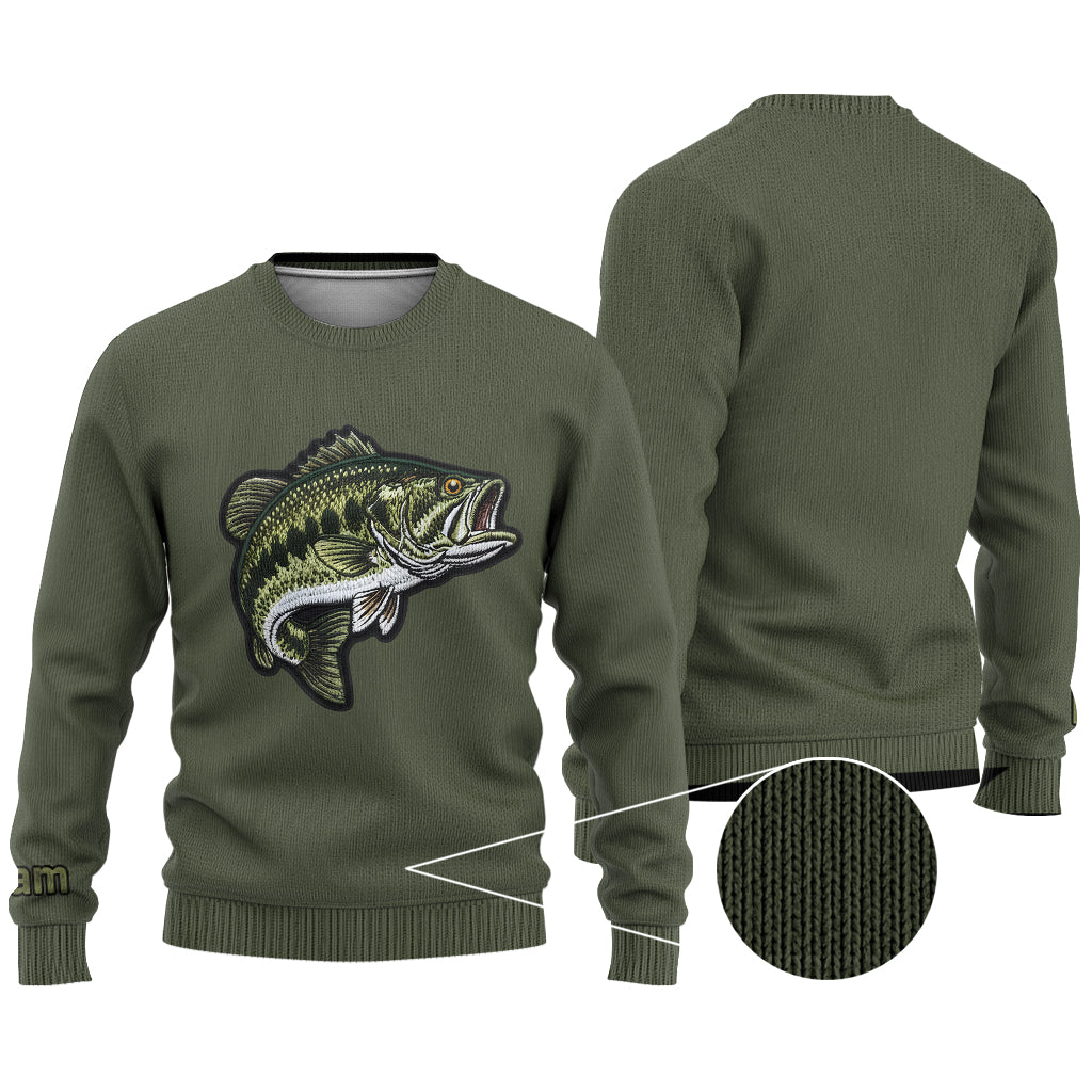 Love Fishing - Personalized Fishing Ugly Sweater
