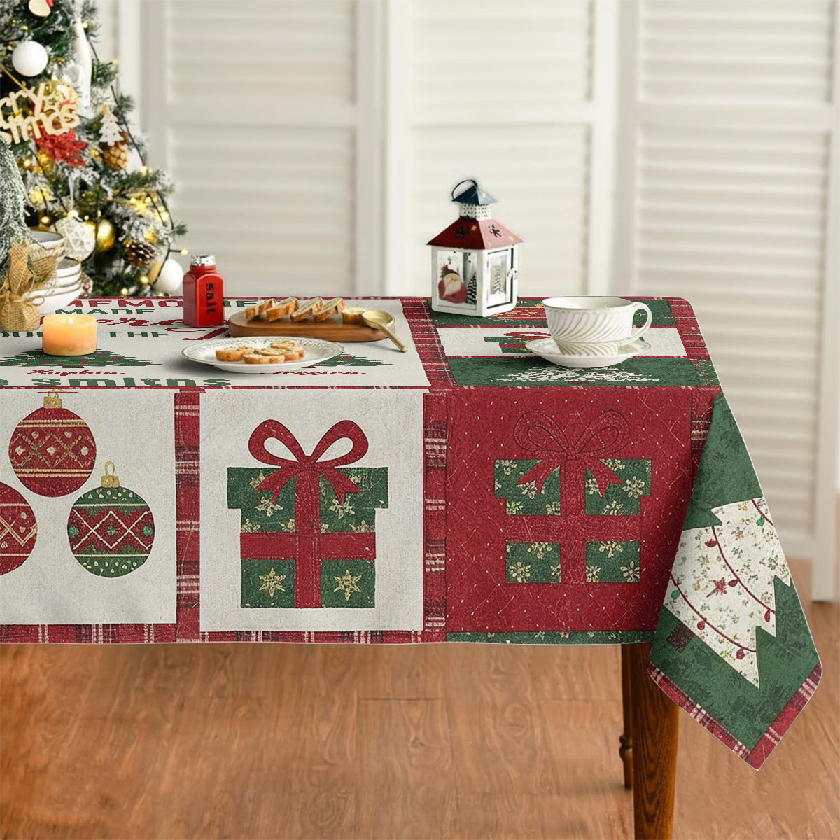 The Best Memories Are Made Gathered Around the Table - Personalized Family Table Cloth Cover