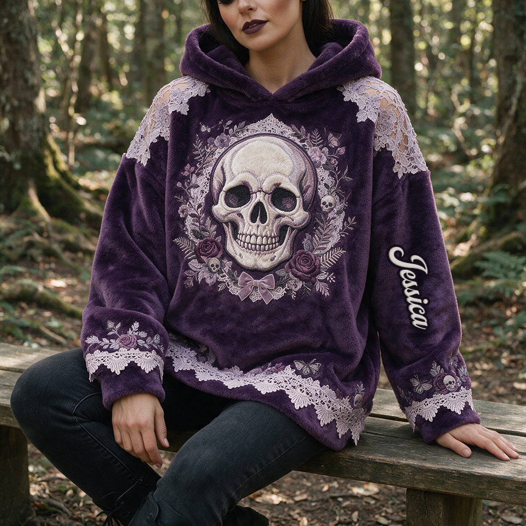 Skull Floral - Sweat à Capuche Personnalisé