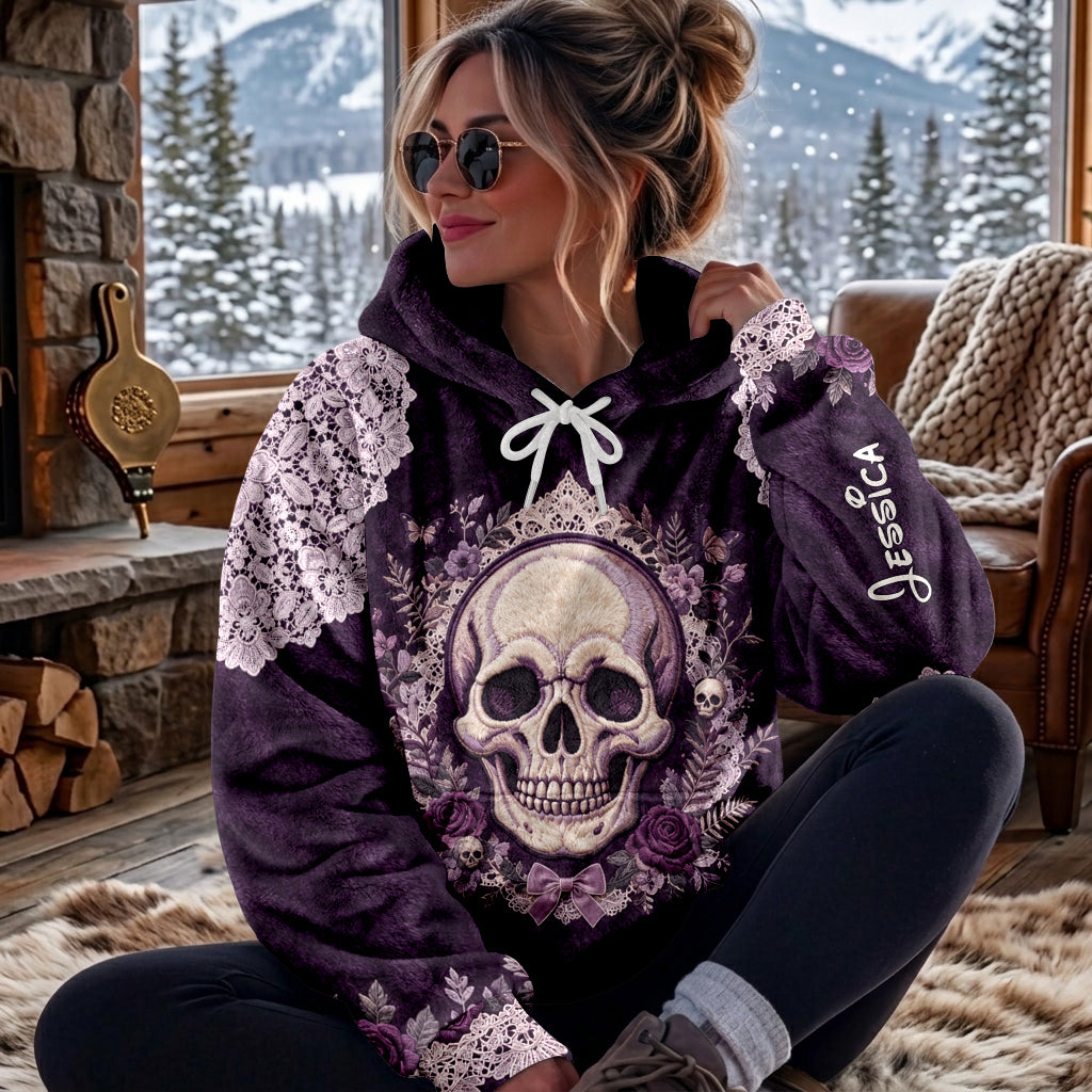 Skull Floral - Sweat à Capuche Personnalisé