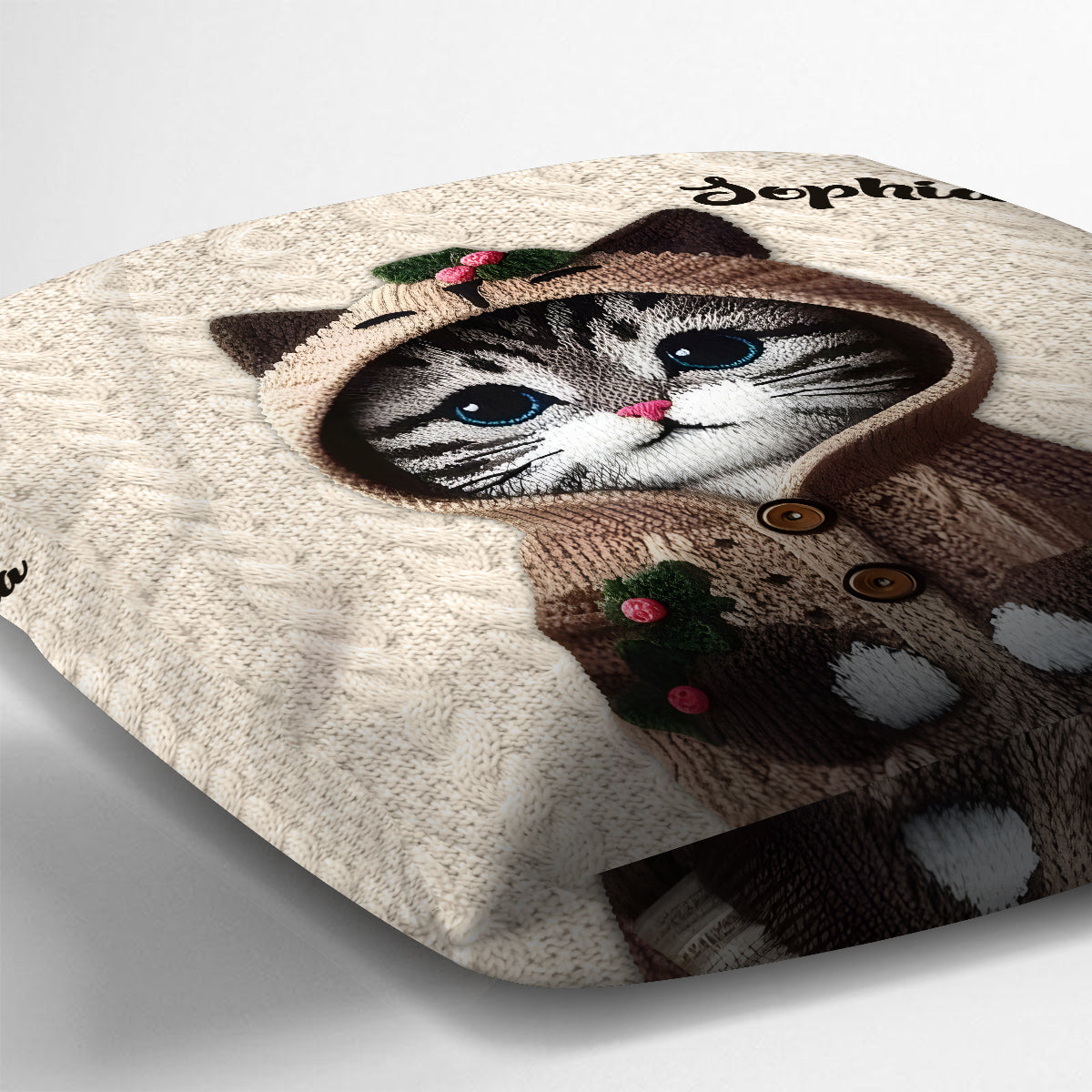 Cute Cat - Personalized Cat Throw Pillow