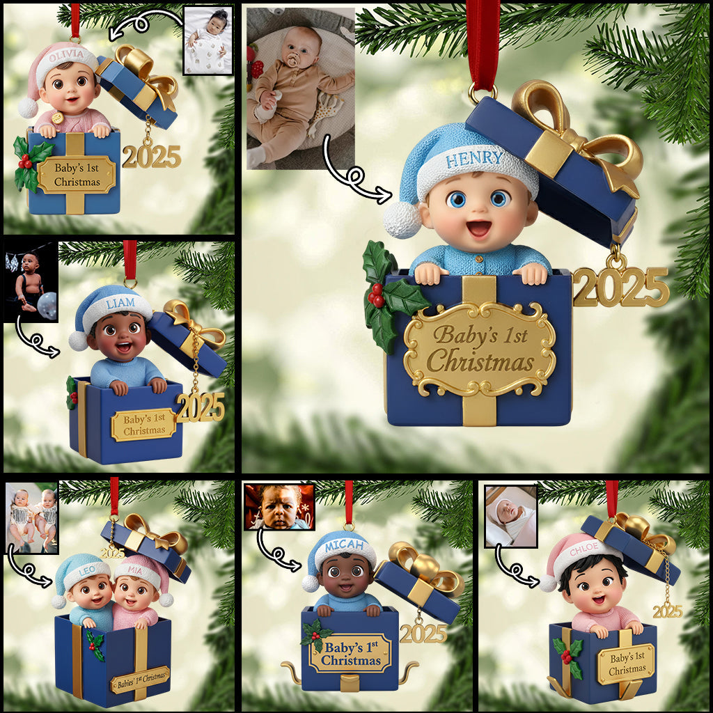 Baby's 1st Christmas - Personalized Newborn Ornament