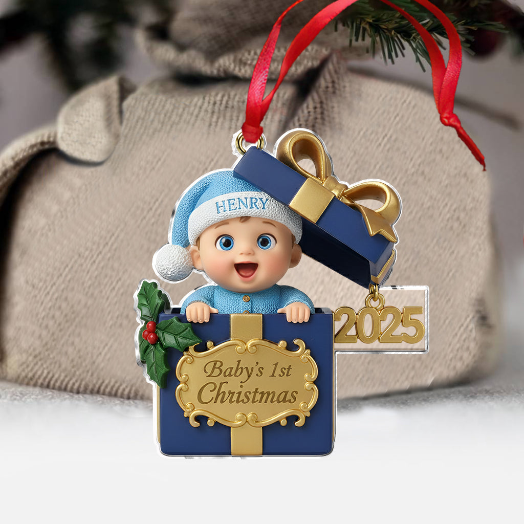 Baby's 1st Christmas - Personalized Newborn Ornament
