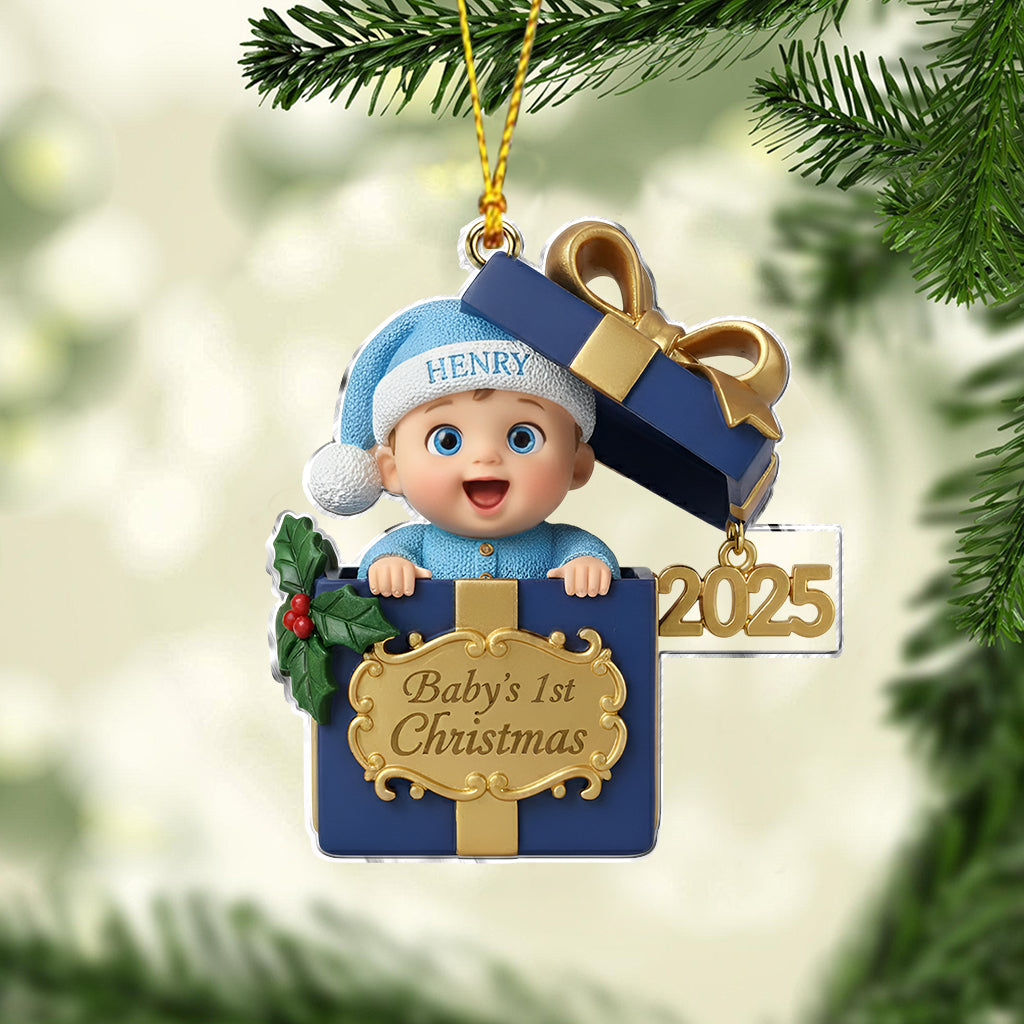 Baby's 1st Christmas - Personalized Newborn Ornament