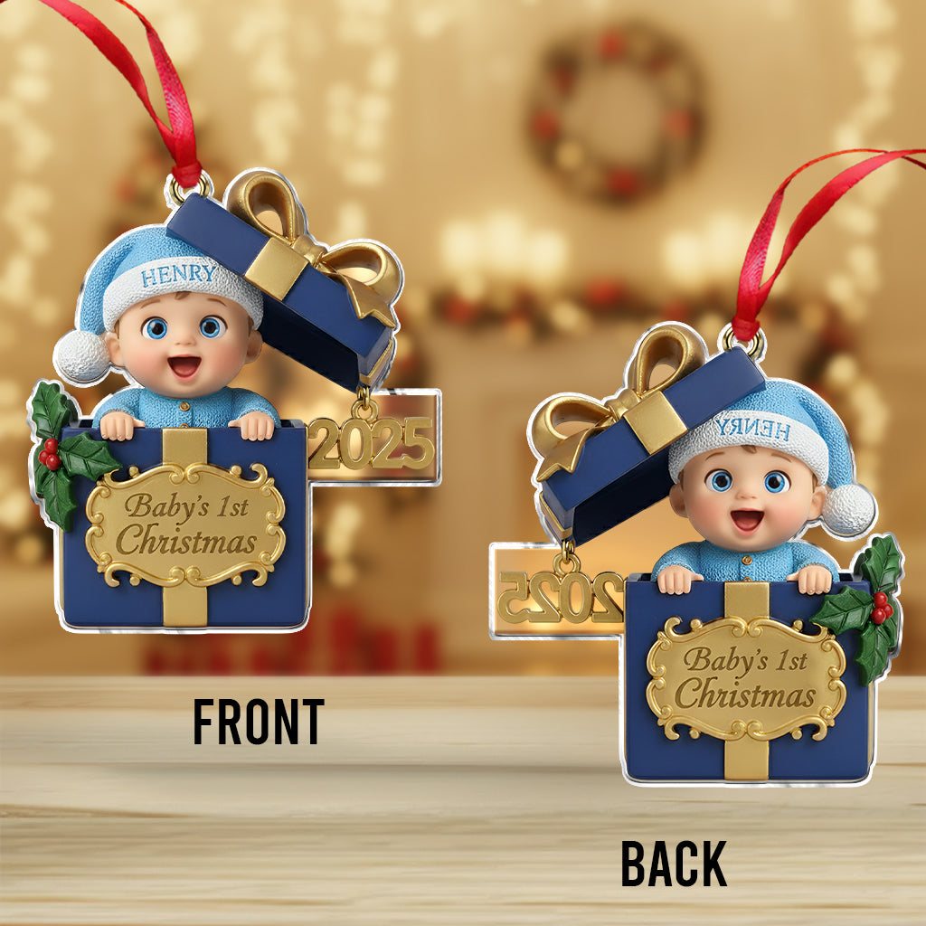 Baby's 1st Christmas - Personalized Newborn Ornament
