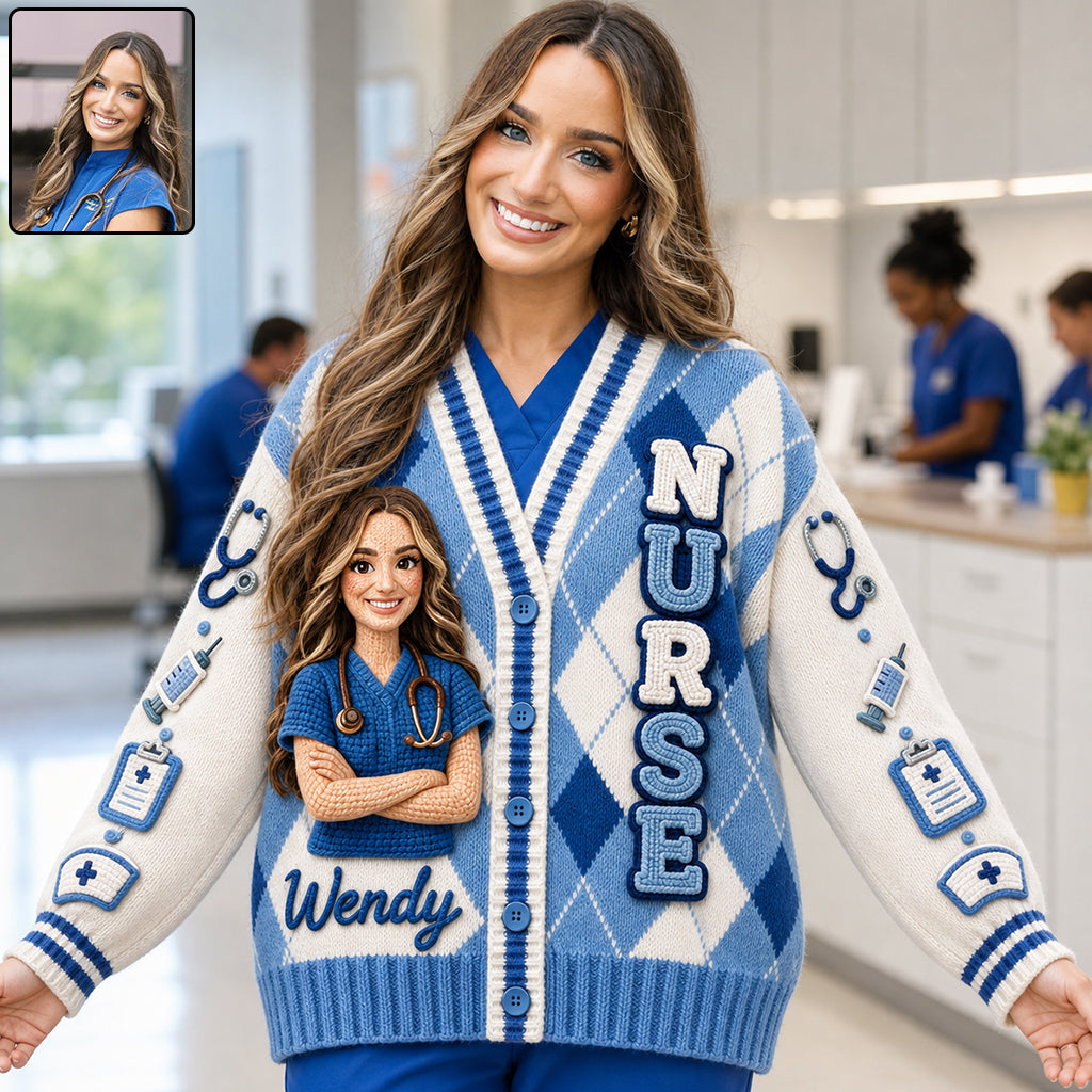 Tout Photo Aime Être Infirmière - Cardigan Personnalisé pour Infirmière