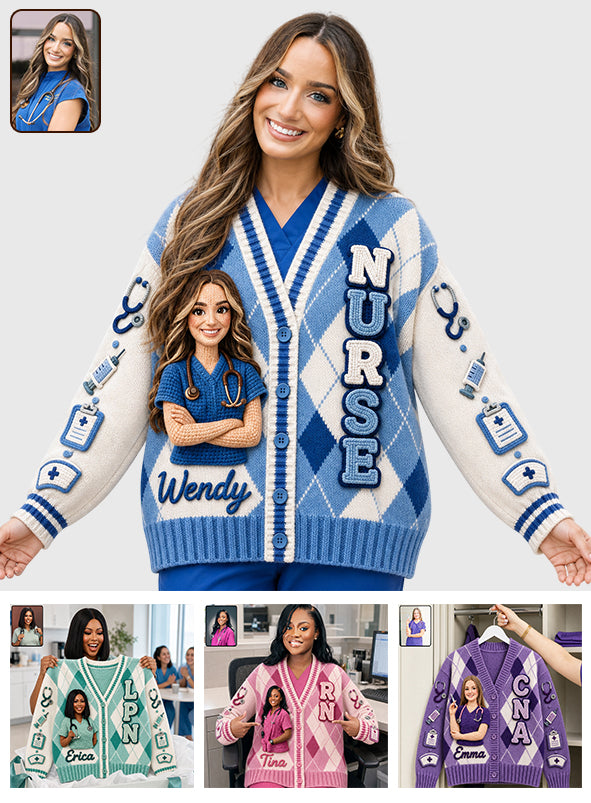 Tout Photo Aime Être Infirmière - Cardigan Personnalisé pour Infirmière