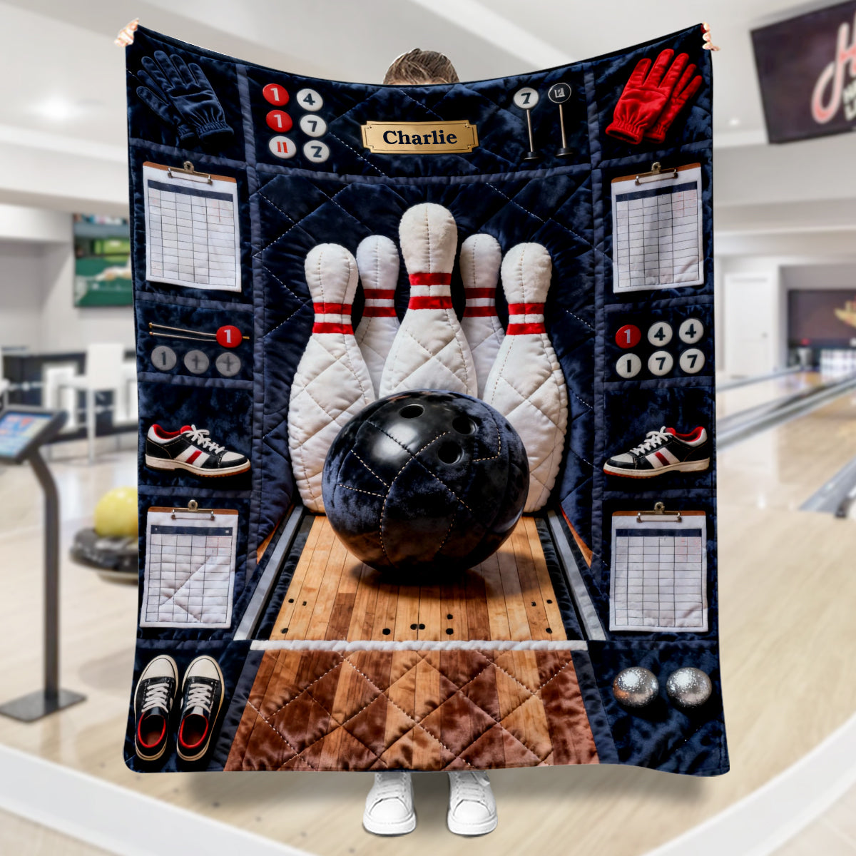 J'adore le bowling - Couverture de bowling personnalisée