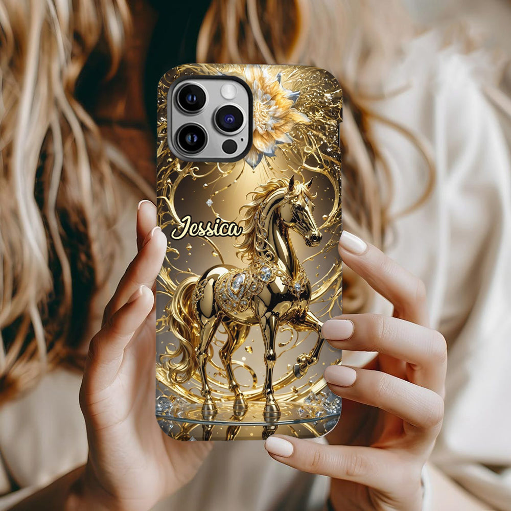Coque de téléphone personnalisée avec motif cheval « Magnifique Cheval »