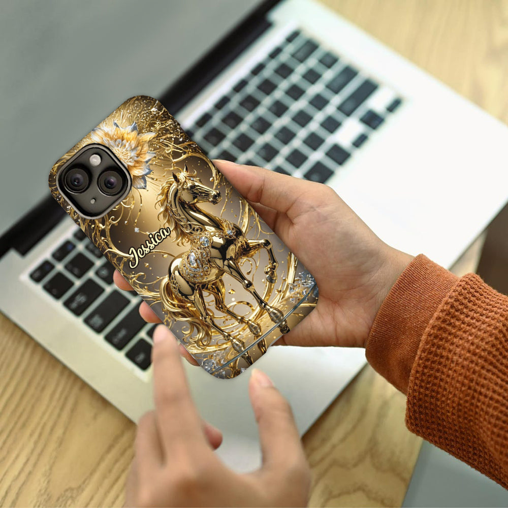 Coque de téléphone personnalisée avec motif cheval « Magnifique Cheval »