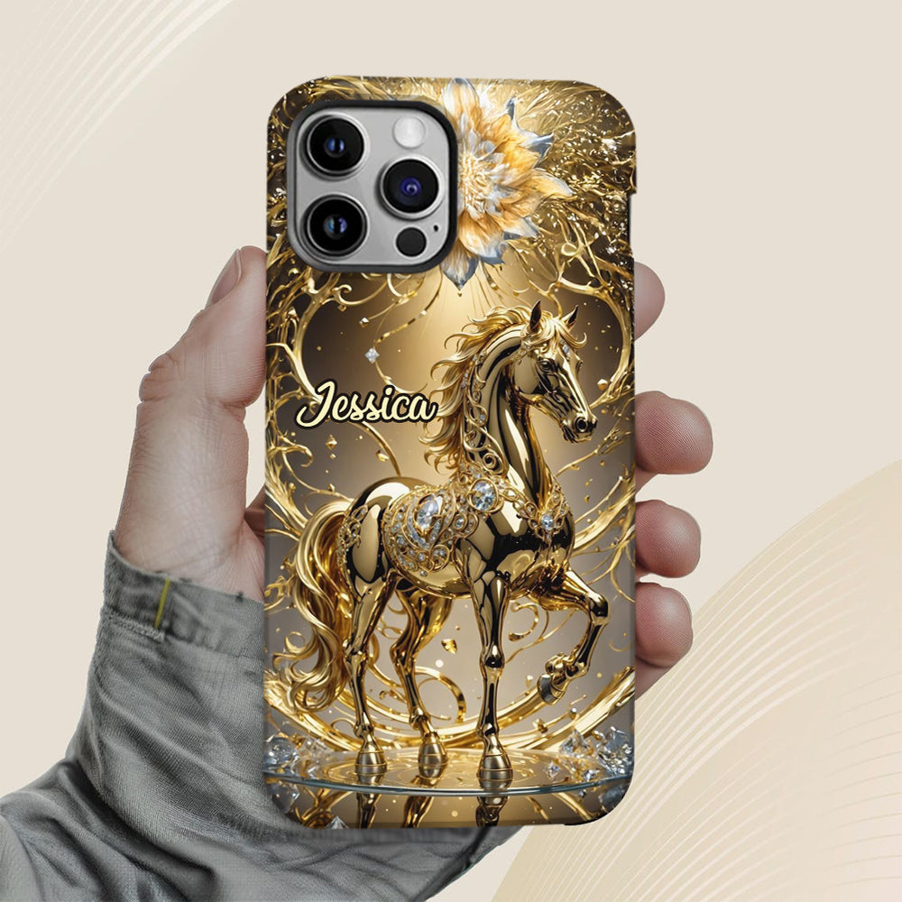 Coque de téléphone personnalisée avec motif cheval « Magnifique Cheval »