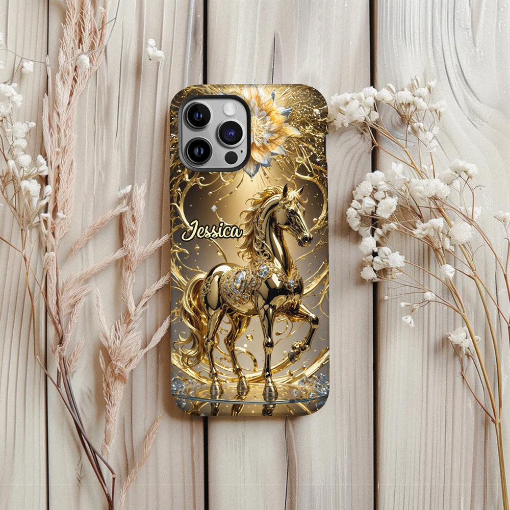 Coque de téléphone personnalisée avec motif cheval « Magnifique Cheval »