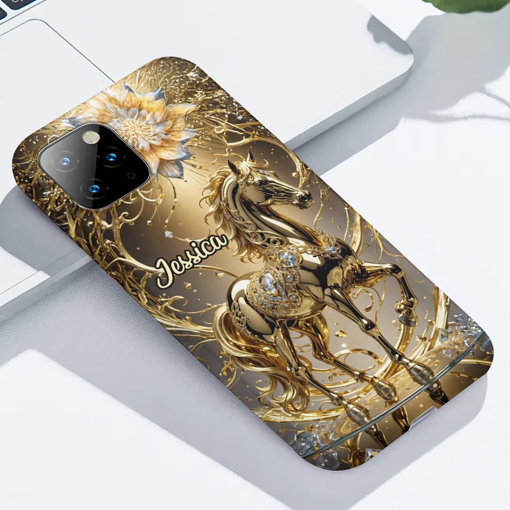 Coque de téléphone personnalisée avec motif cheval « Magnifique Cheval »