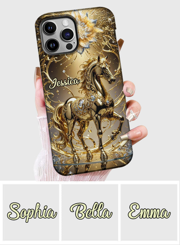 Coque de téléphone personnalisée avec motif cheval « Magnifique Cheval »