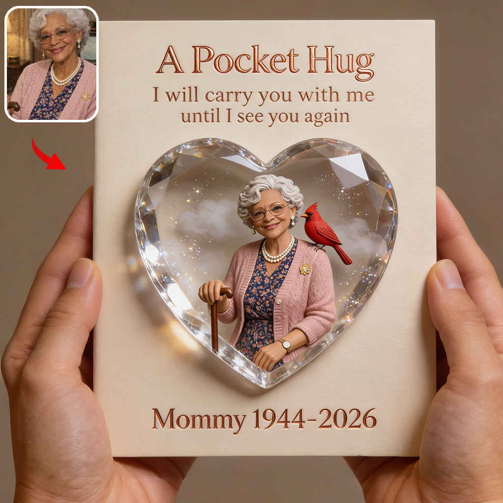 Always In My Heart - Personalized Memorial Pocket Hug Card