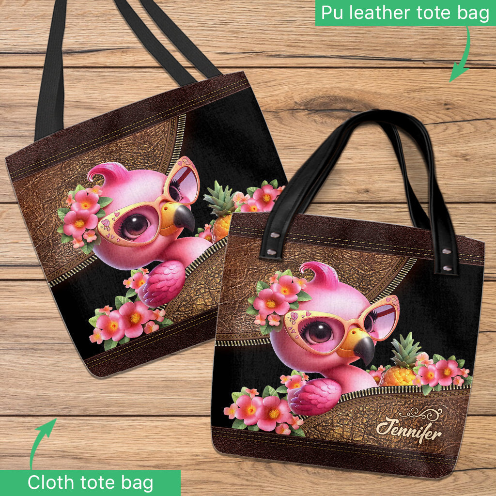 Love Flamingos - Personalized Flamingo Tote Bag