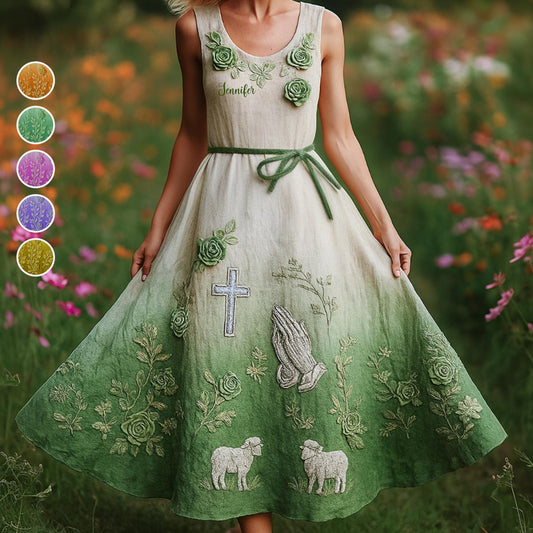 Foi, Espérance, Amour - Robe chrétienne sans manches personnalisée