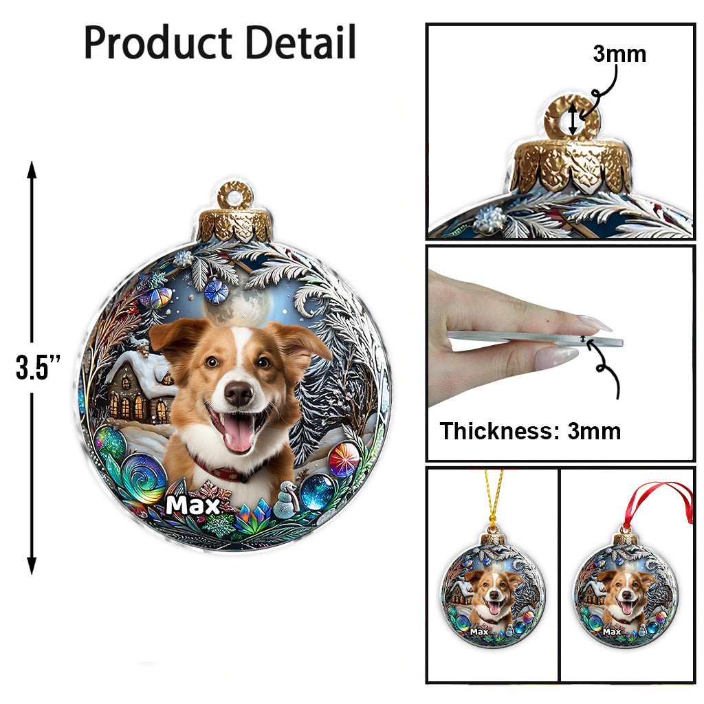 Téléchargez la photo de votre chien - Ornement personnalisé pour chien