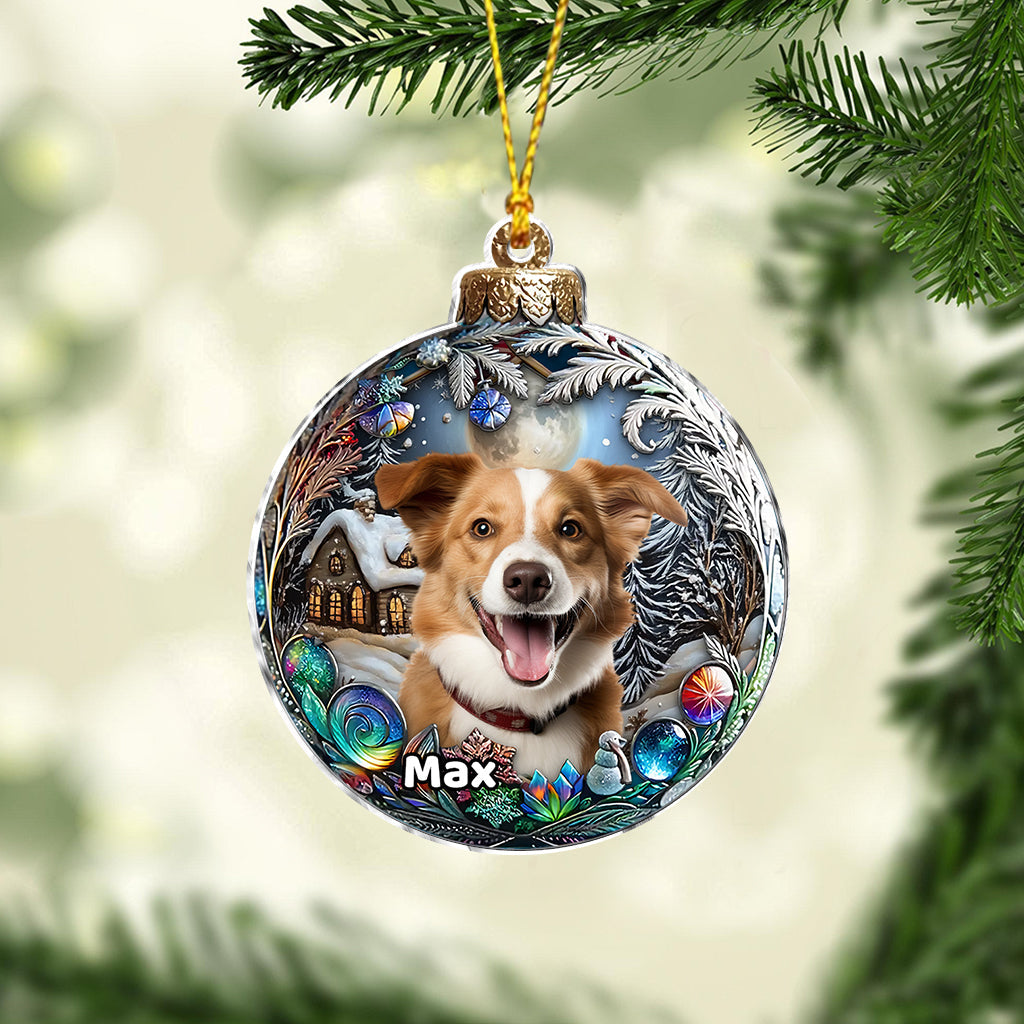 Téléchargez la photo de votre chien - Ornement personnalisé pour chien