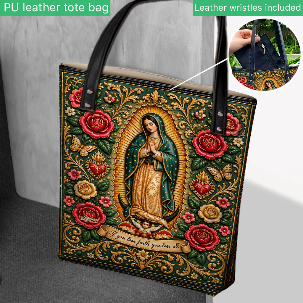 Déesse Mexicaine, Guadalupe - Sac Tote Chrétien Personnalisé
