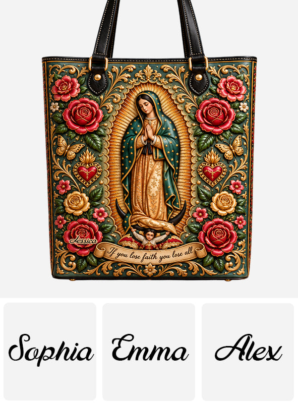 Déesse Mexicaine, Guadalupe - Sac Tote Chrétien Personnalisé